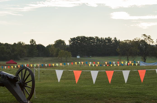 Kernstown Battlefield with cross-country course setup in background