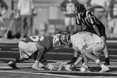 Image of a lacrosse face off