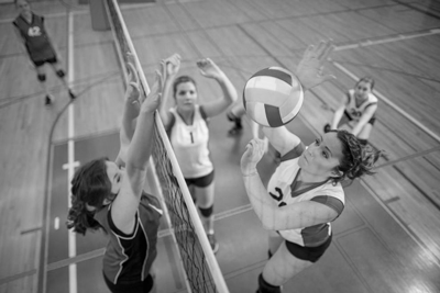 Image of indoor volleyball game